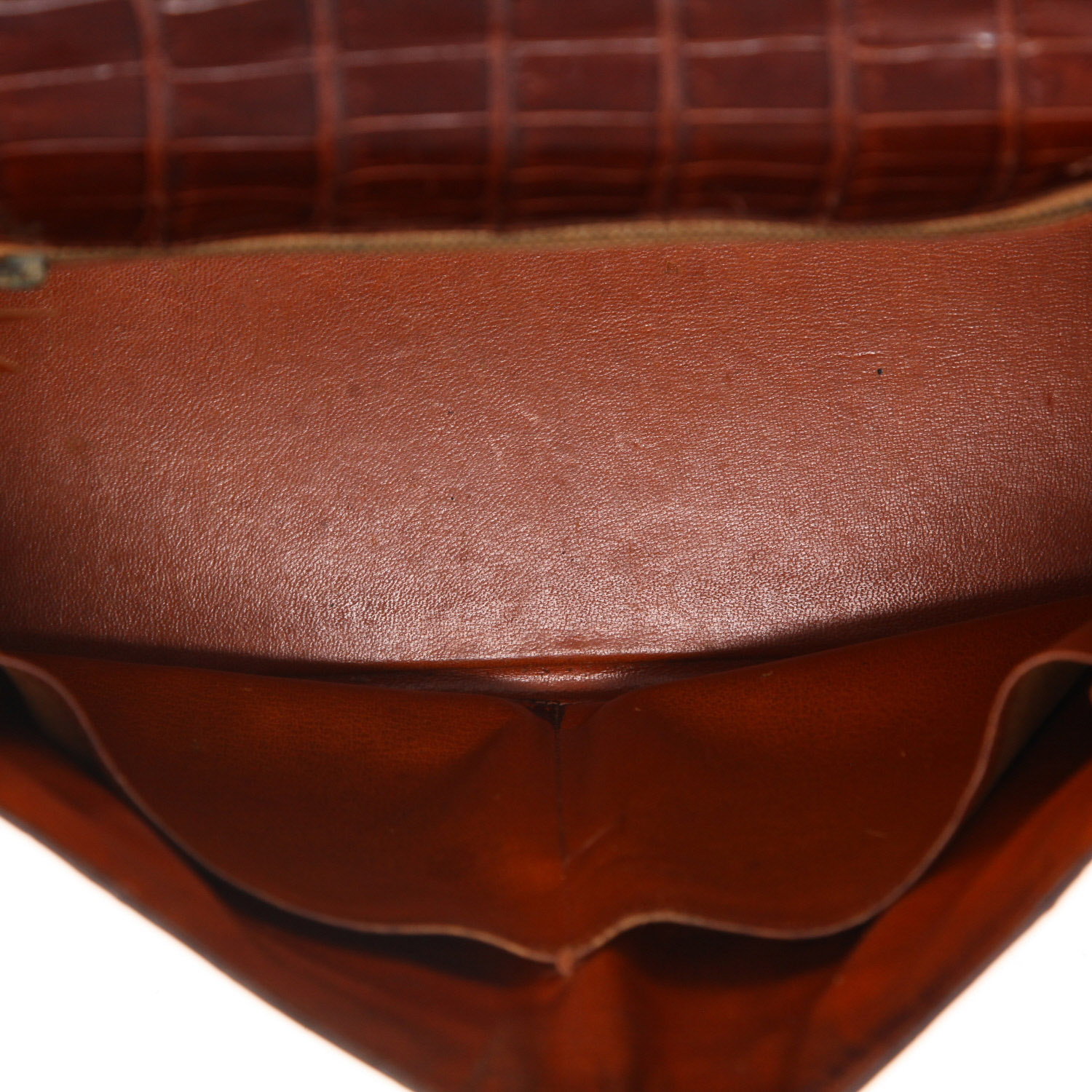 Sac à main Hermès  Kelly 32 cm en crocodile marron - Detail D3