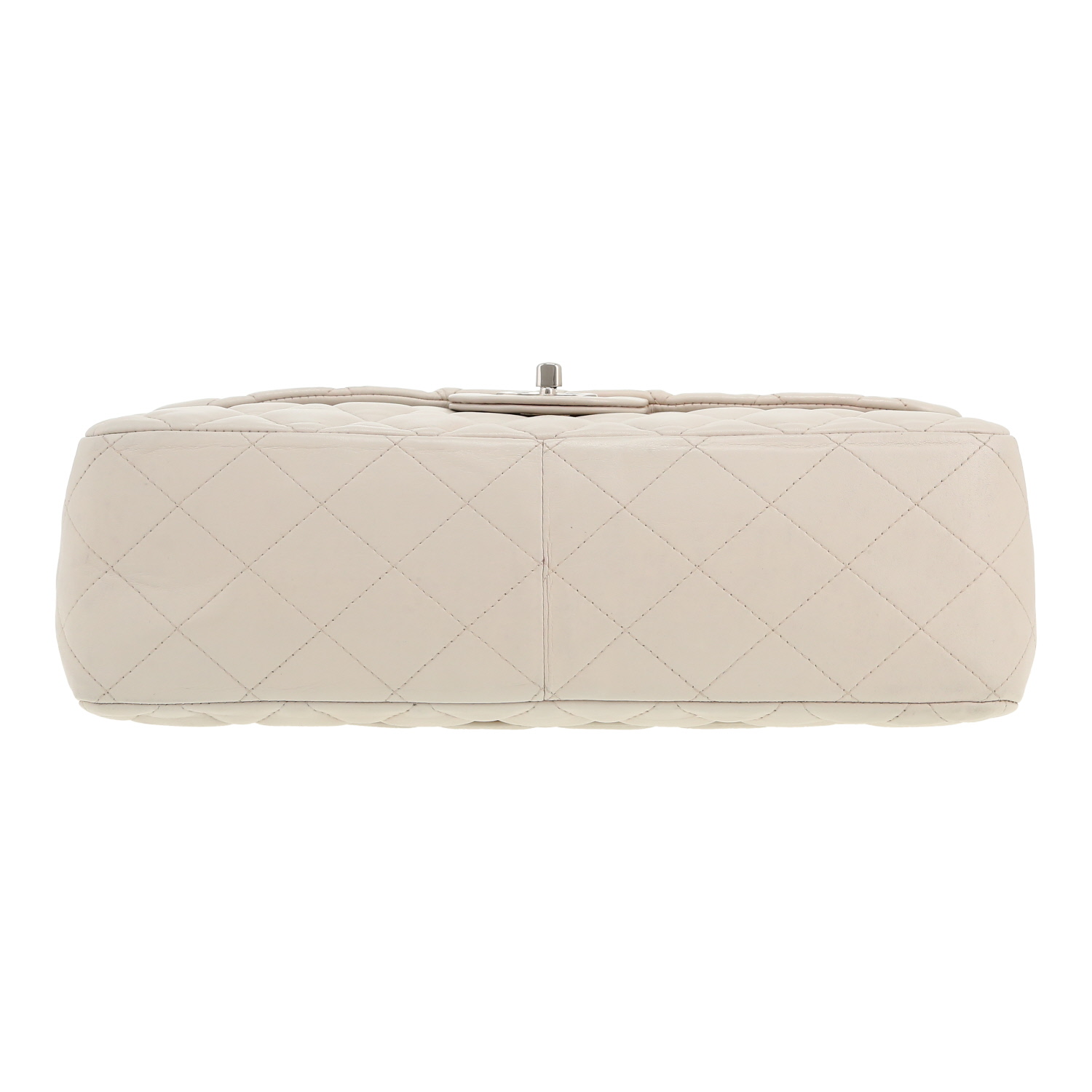 Borsa a tracolla Chanel  Timeless Jumbo in pelle trapuntata grigia - Detail D1