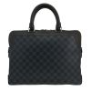 Borsa portadocumenti Louis Vuitton   in tela a scacchi grigio Graphite e pelle nera - Detail D4 thumbnail