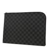 Bolsito de mano Louis Vuitton   en lona a cuadros gris Graphite - 00pp thumbnail