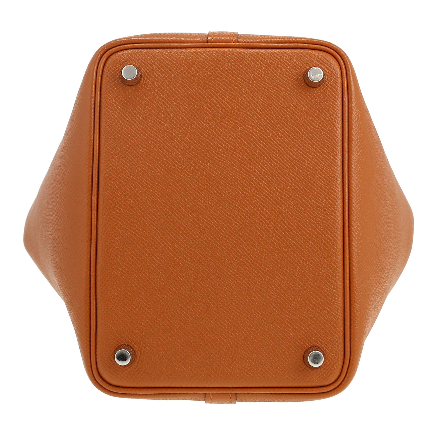 Sac à main Hermès  Picotin 18 cm en cuir epsom gold - Detail D1