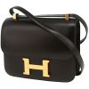 Bolso de mano Hermès  Constance en cuero box negro - 00pp thumbnail