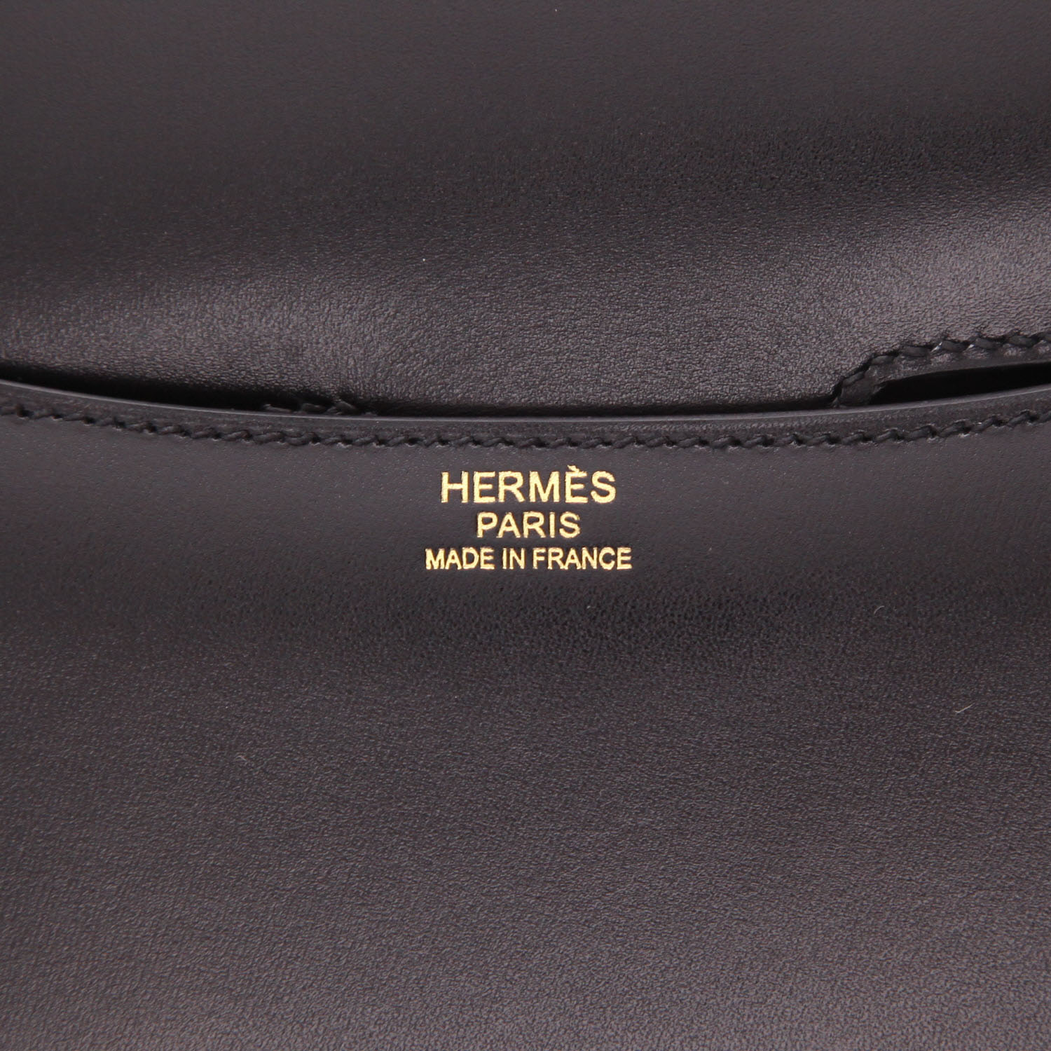 Sac à main Hermès  Constance en cuir box noir - Detail D2