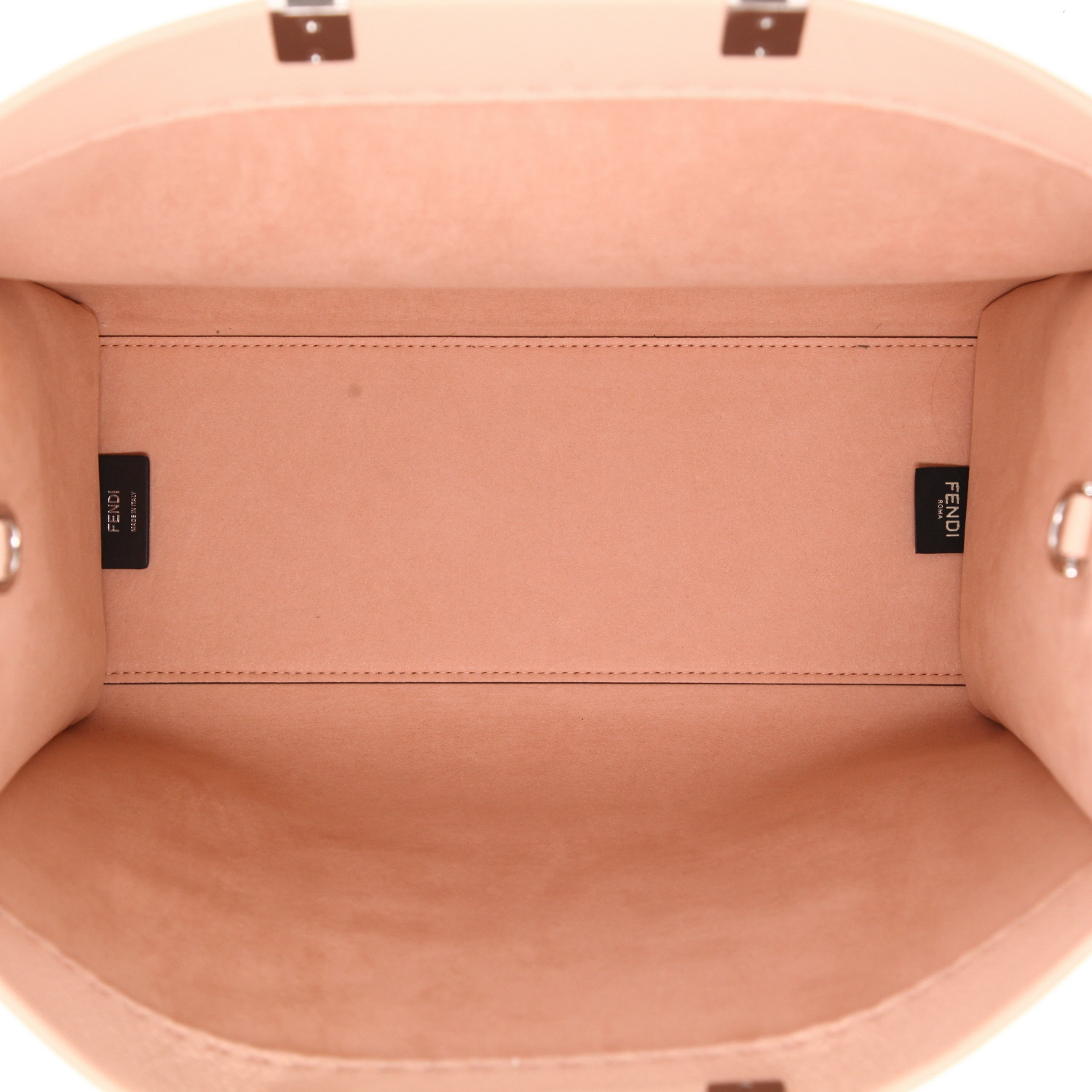 Fendi Sunshine shopping bag in pink leather - Detail D3