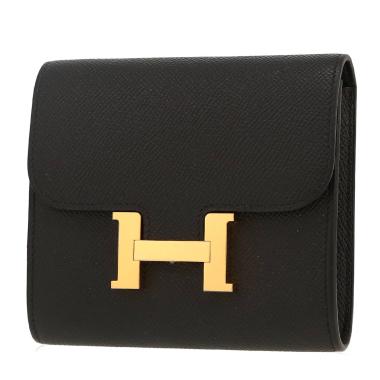 Cartera Hermès «Constance» de piel Epsom Noir