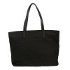 Prada  Re-nylon medium model  shopping bag  in black canvas and leather - Detail D4 thumbnail