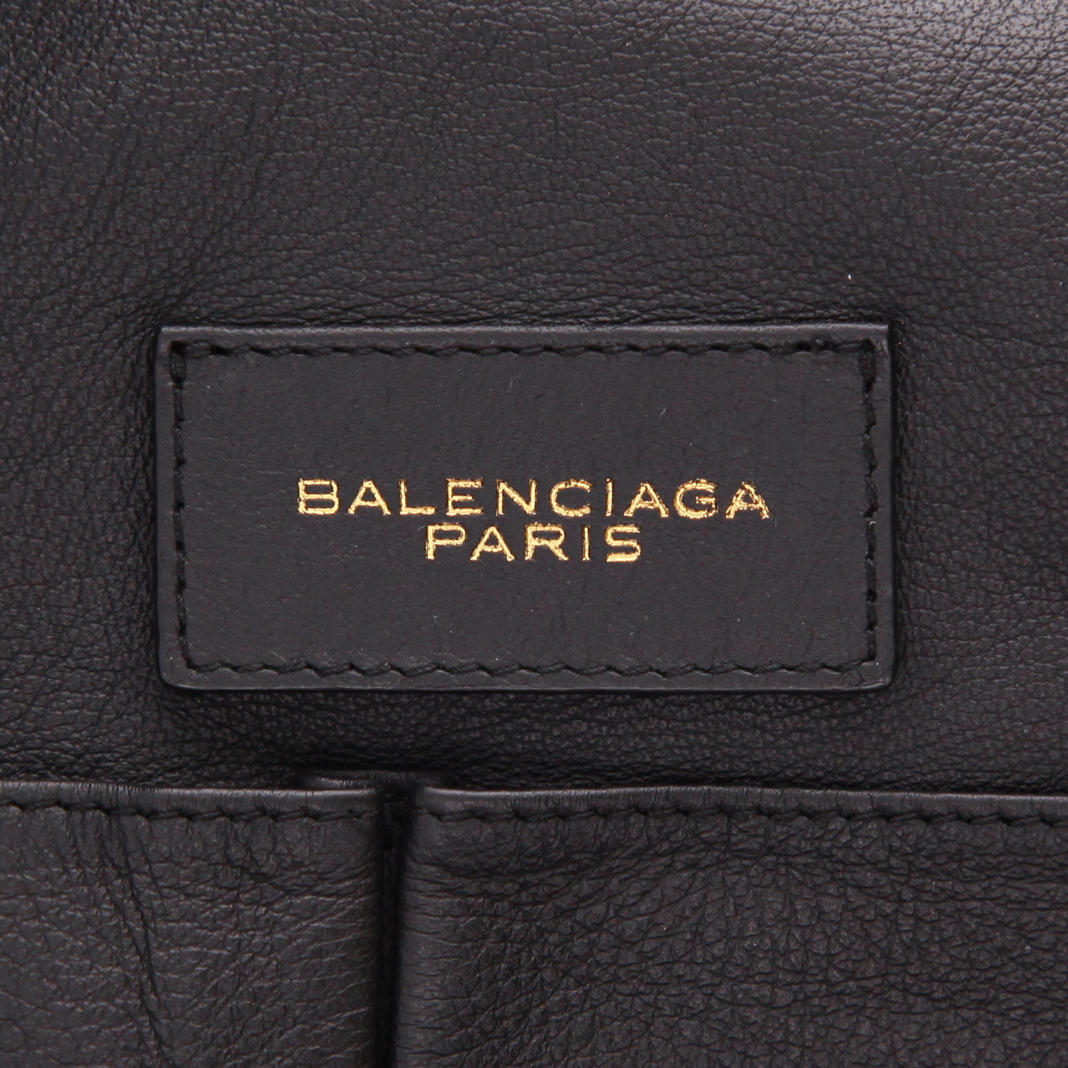 Bolso de mano Balenciaga  Papier en cuero granulado negro - Detail D2