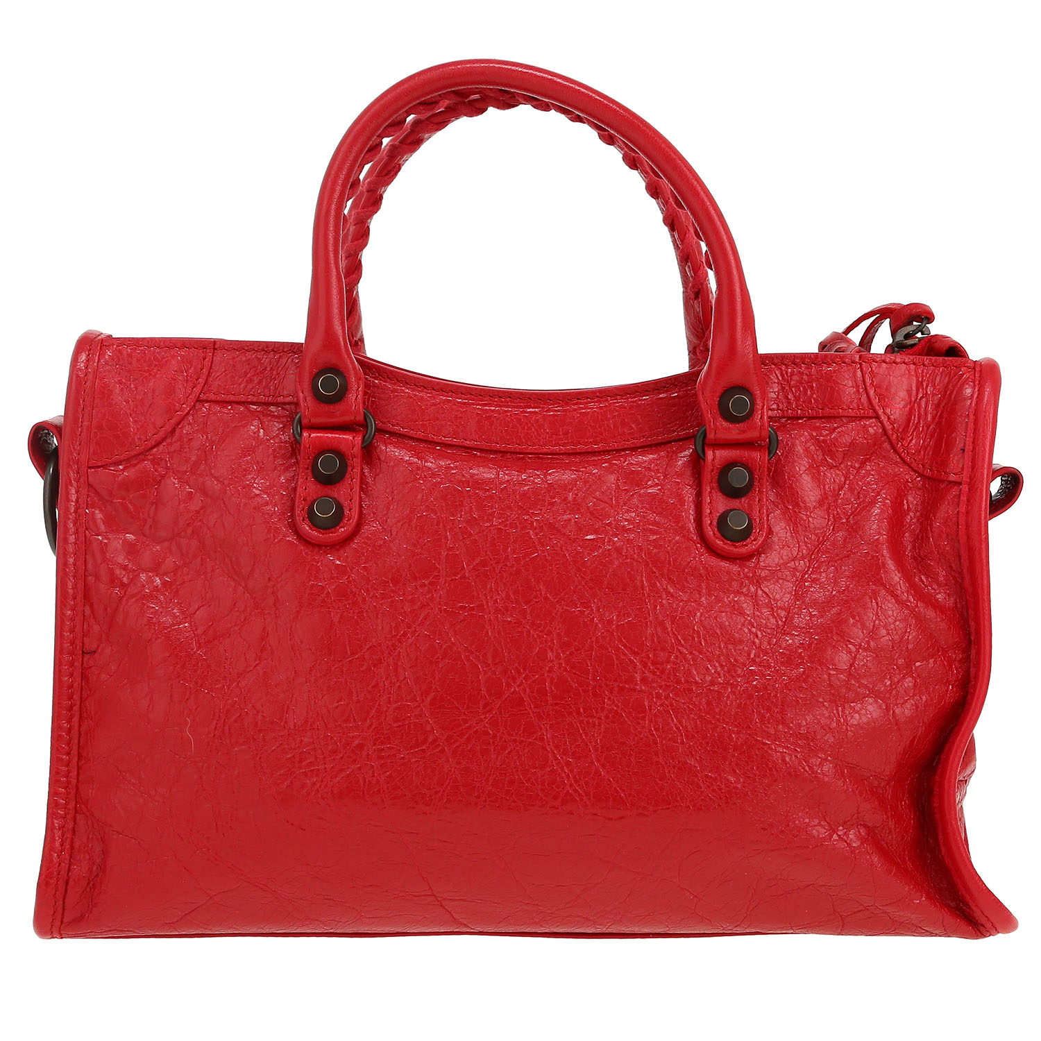 Bolso de mano Balenciaga  City en cuero rojo - Detail D4