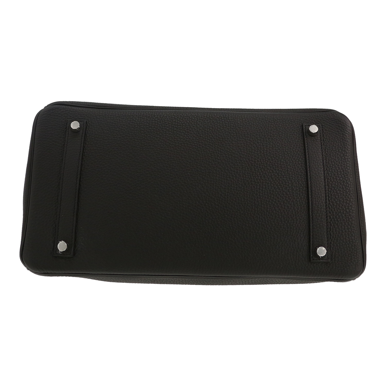 Bolso de mano Hermès  Birkin 35 cm en cuero togo negro - Detail D1