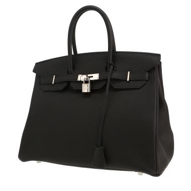 Sac à main Hermès  Birkin 35 cm en cuir togo noir