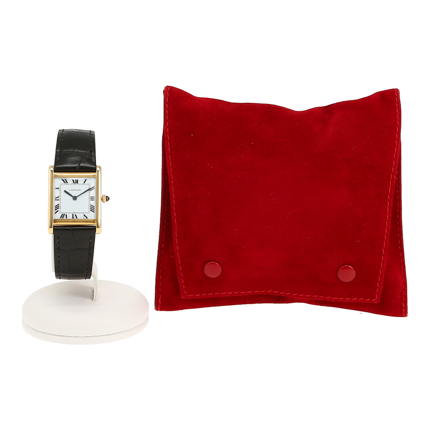 Montre Cartier Tank Normale en or jaune Vers 1970