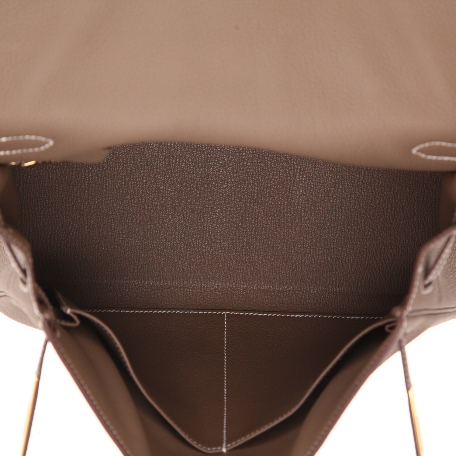 Borsa Hermès  Kelly 32 cm in pelle togo etoupe - Detail D3