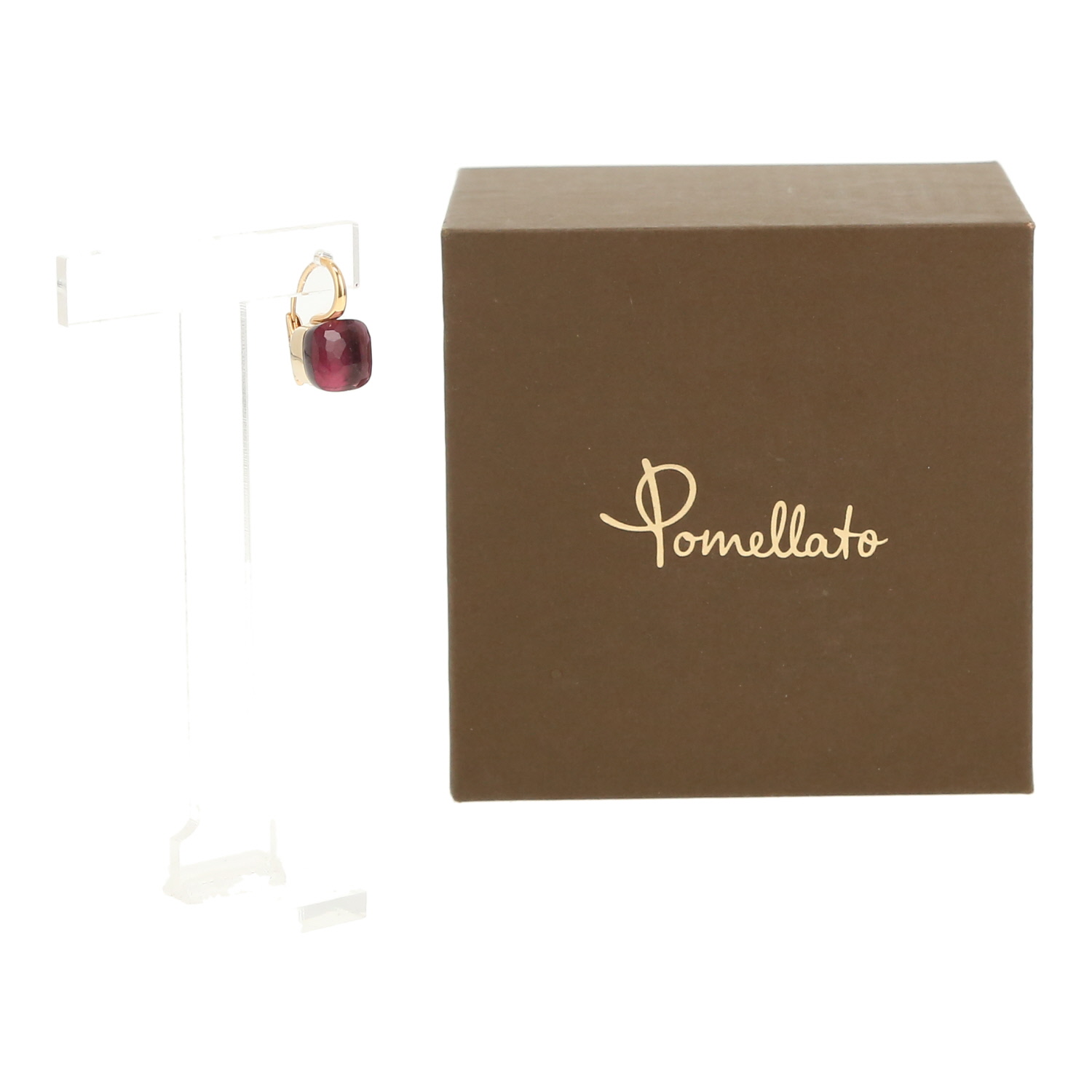 Pendiente Pomellato Nudo Classic de oro rosa y amatista - Detail D2