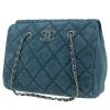 Bolso de mano Chanel   en cuero acolchado azul - 00pp thumbnail