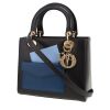 Dior  Lady Dior handbag  in blue smooth leather - 00pp thumbnail