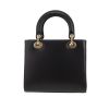 Dior  Lady Dior handbag  in blue smooth leather - Detail D4 thumbnail