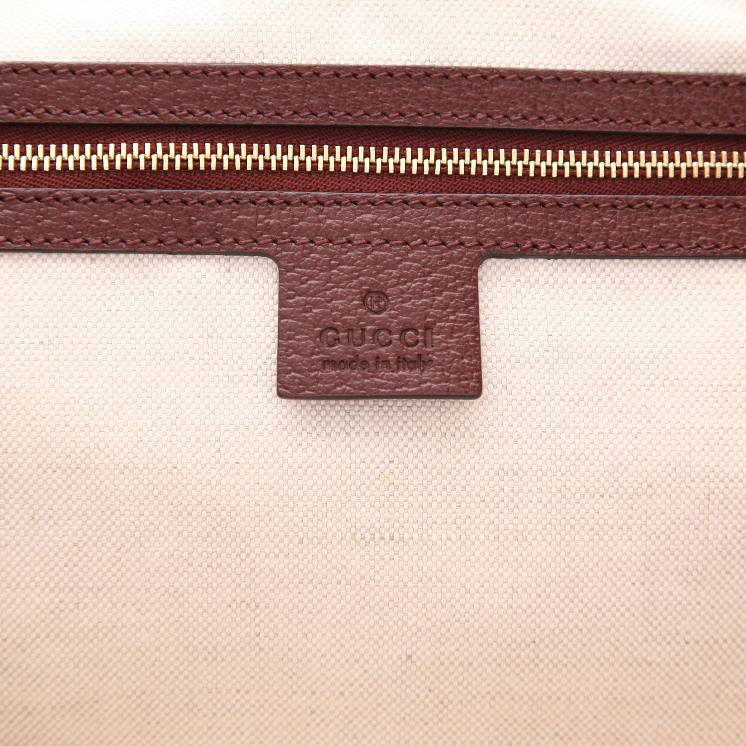 Gucci   medium model  shopping bag  in burgundy "sûpreme GG" canvas  and burgundy leather - Detail D2