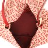 Borsa Fendi  Baguette in tela siglata rossa e beige e pelle rossa - Detail D3 thumbnail