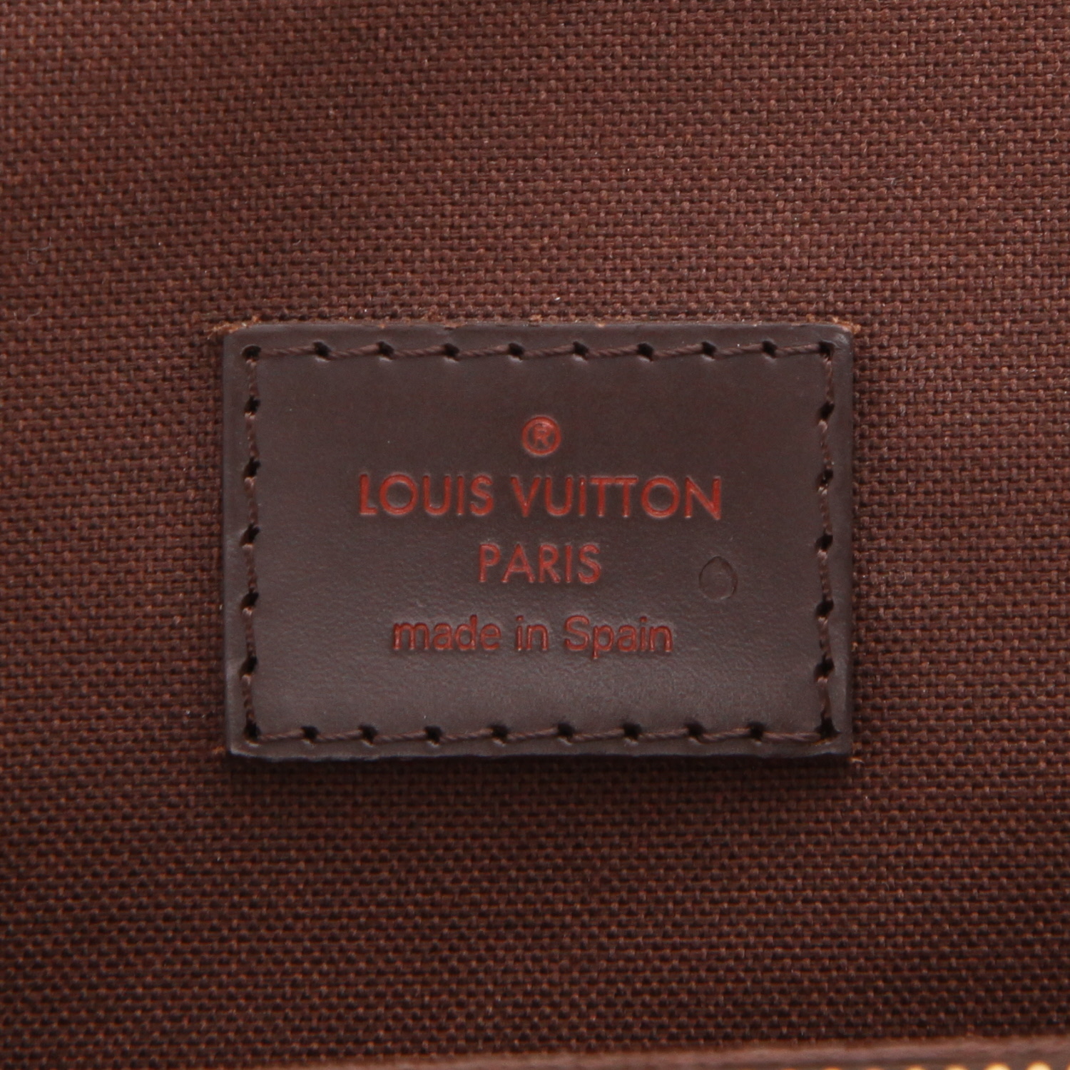 Louis Vuitton  Brooklyn shoulder bag  in ebene damier canvas  and brown leather - Detail D2