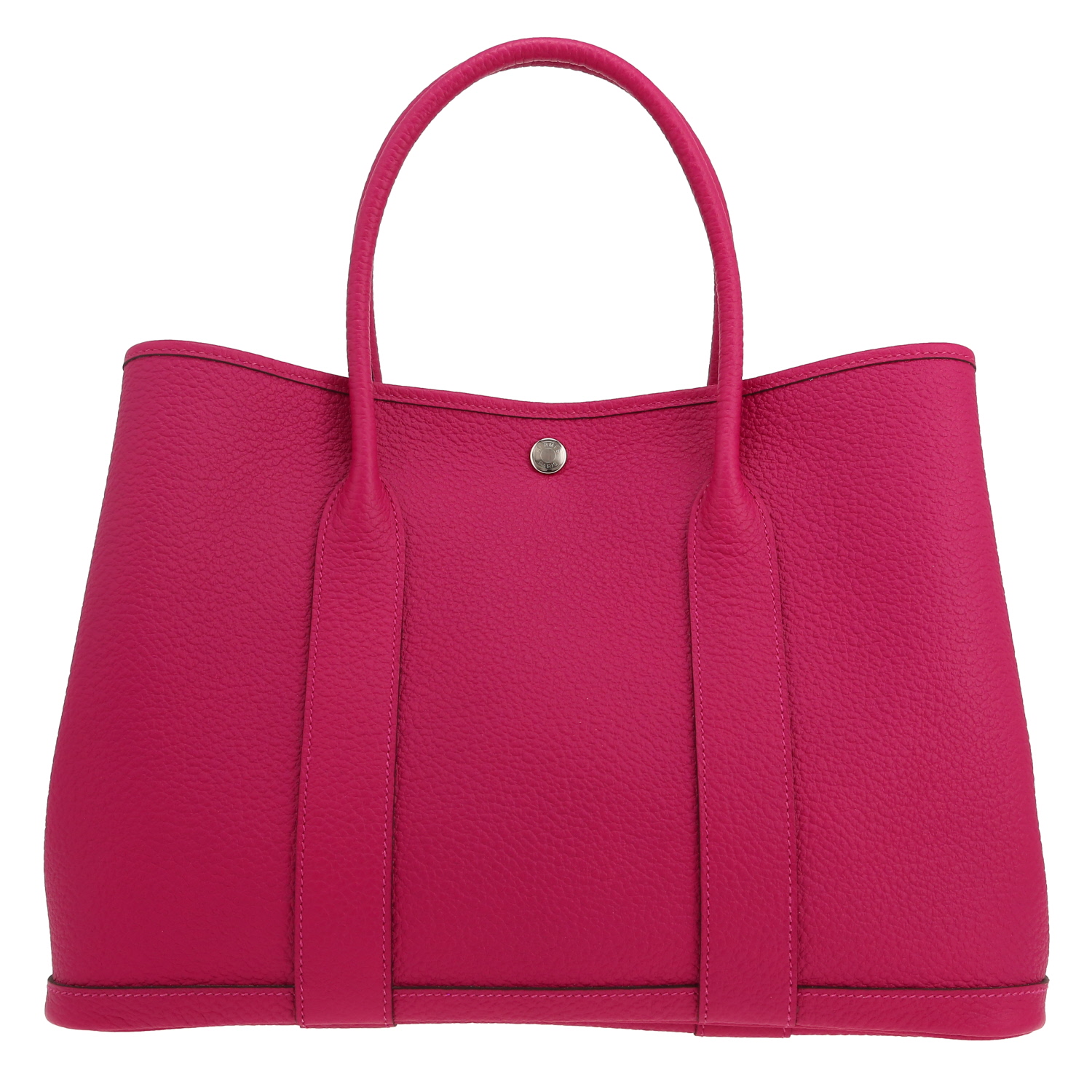 Sac cabas Hermès  Garden en cuir togo rose - Detail D4
