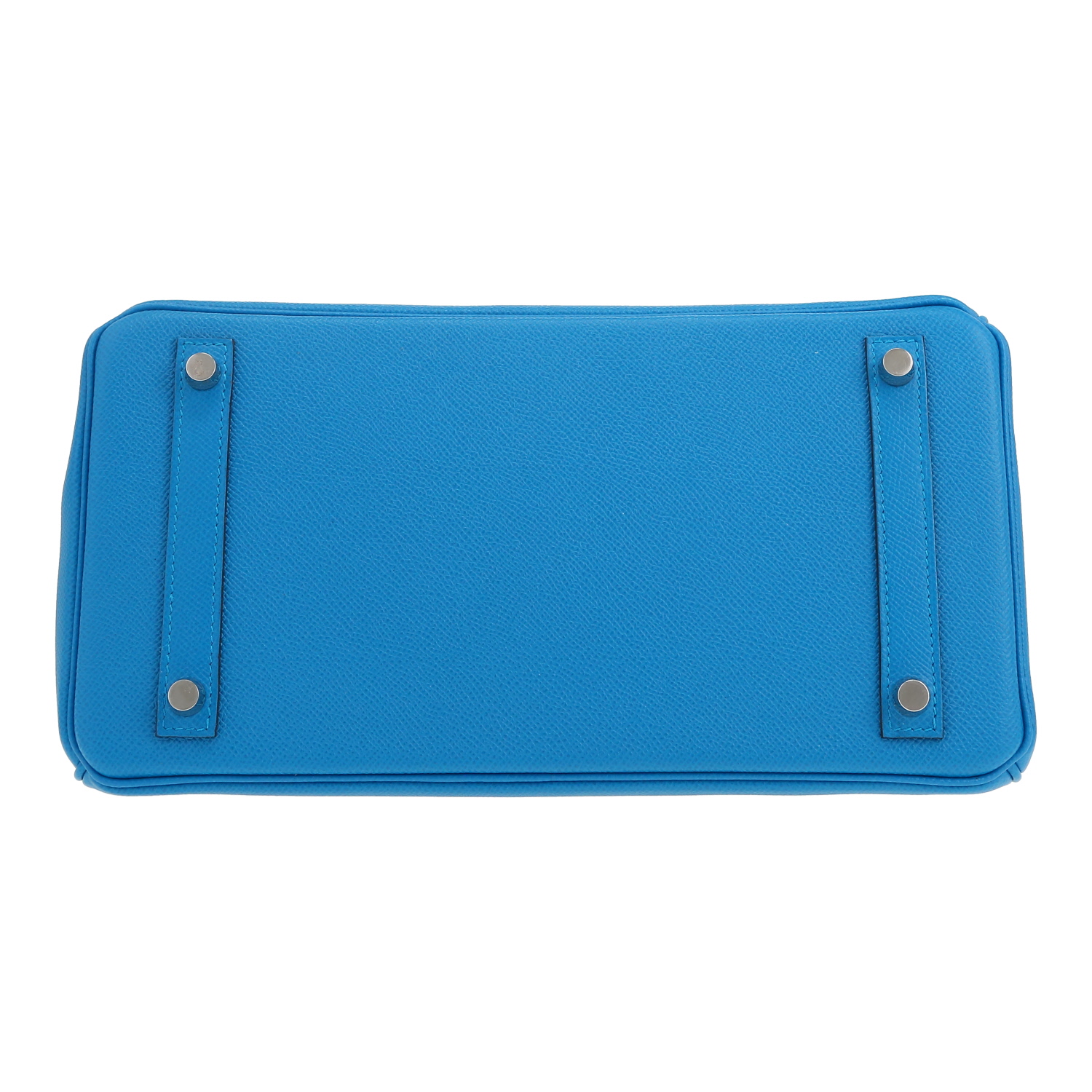 Bolso de mano Hermès  Birkin 30 cm en cuero epsom azul Zanzíbar - Detail D1