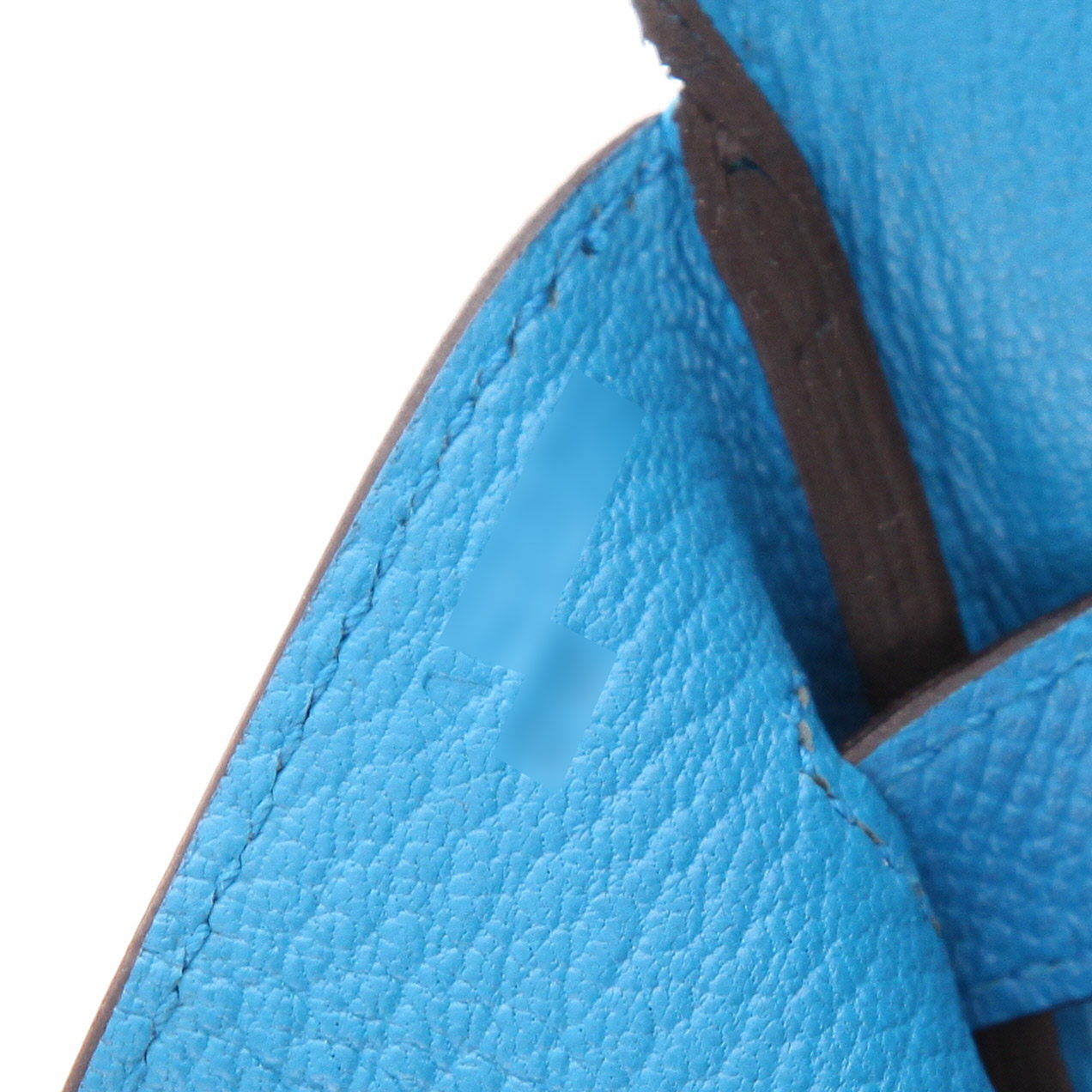 Hermès  Birkin 30 cm handbag  in Zanzibar Blue epsom leather - Detail D4