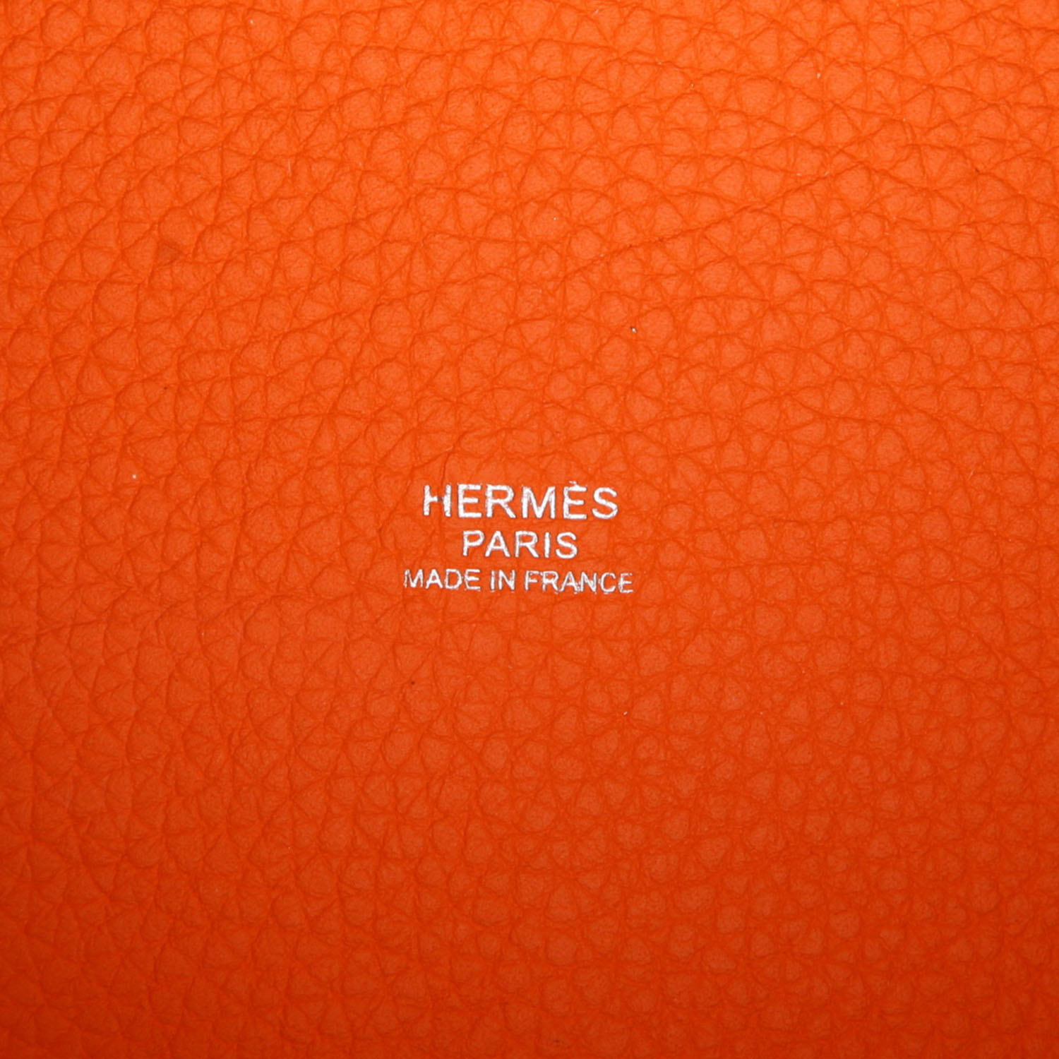 Sac à main Hermès  Picotin 22 cm en cuir togo orange - Detail D2