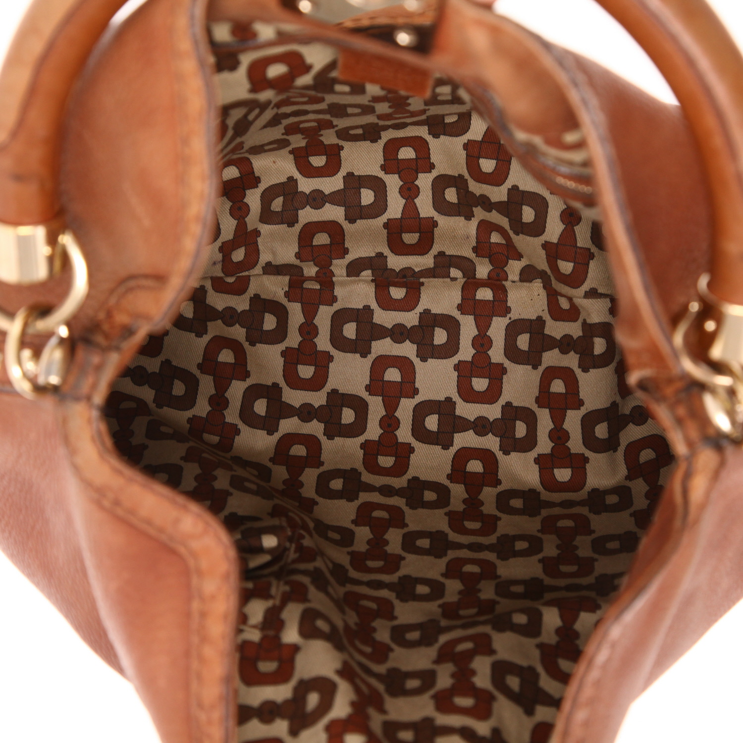 Borsa Gucci  Bamboo Indy Hobo in pelle martellata marrone e bambù - Detail D3