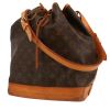 Bolso de mano Louis Vuitton  Noé en lona Monogram marrón y cuero natural - 00pp thumbnail