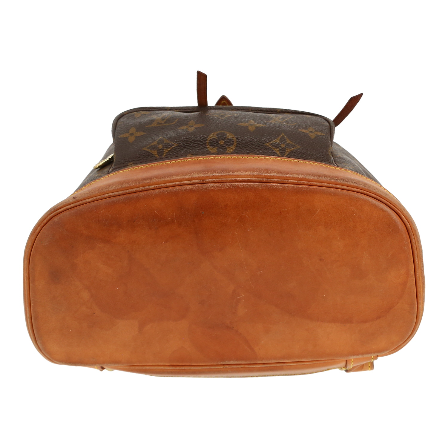 Louis Vuitton  Montsouris Backpack backpack  in brown monogram canvas  and natural leather - Detail D1