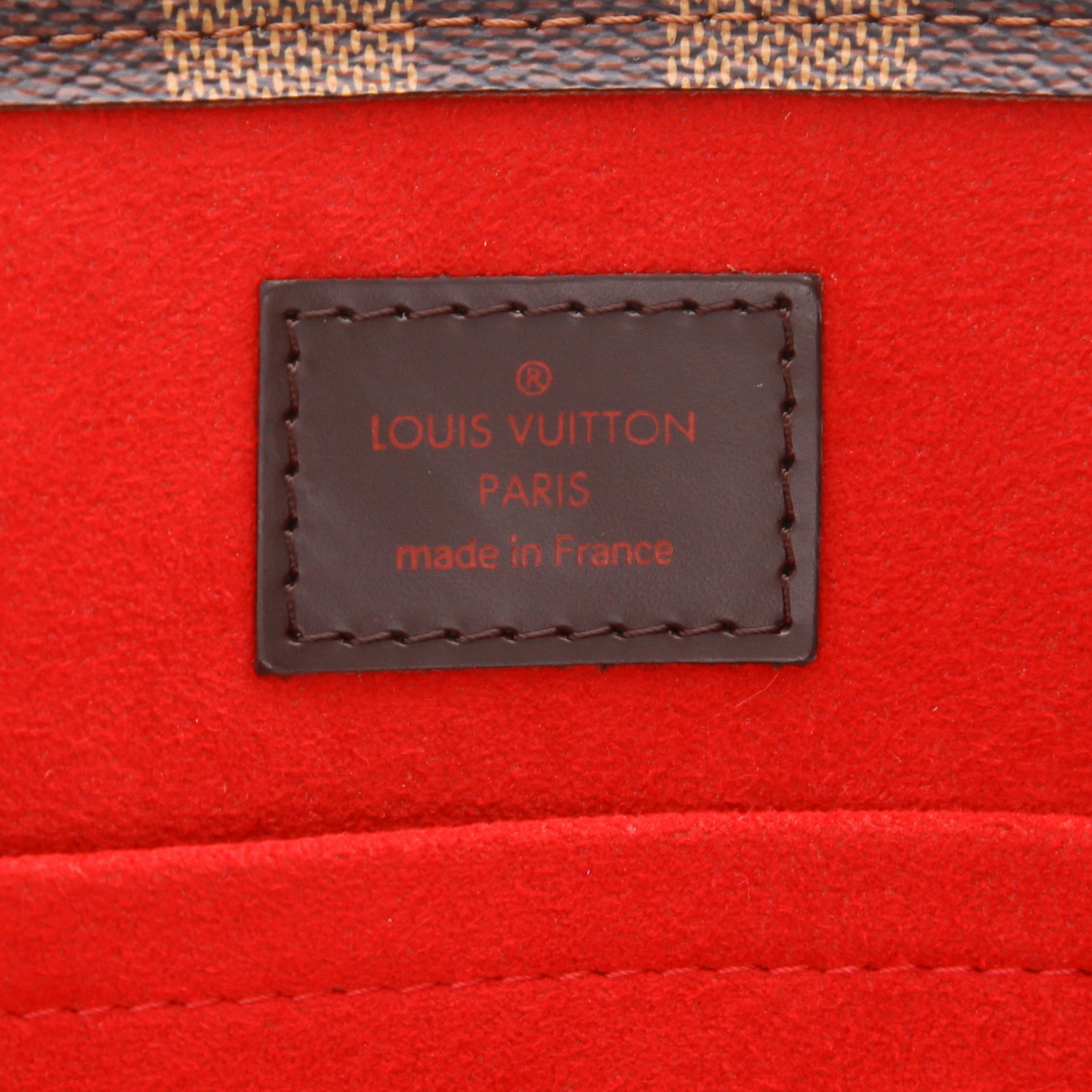 Bolso Cabás Louis Vuitton  Sac Plat en lona a cuadros ébano y cuero marrón - Detail D2