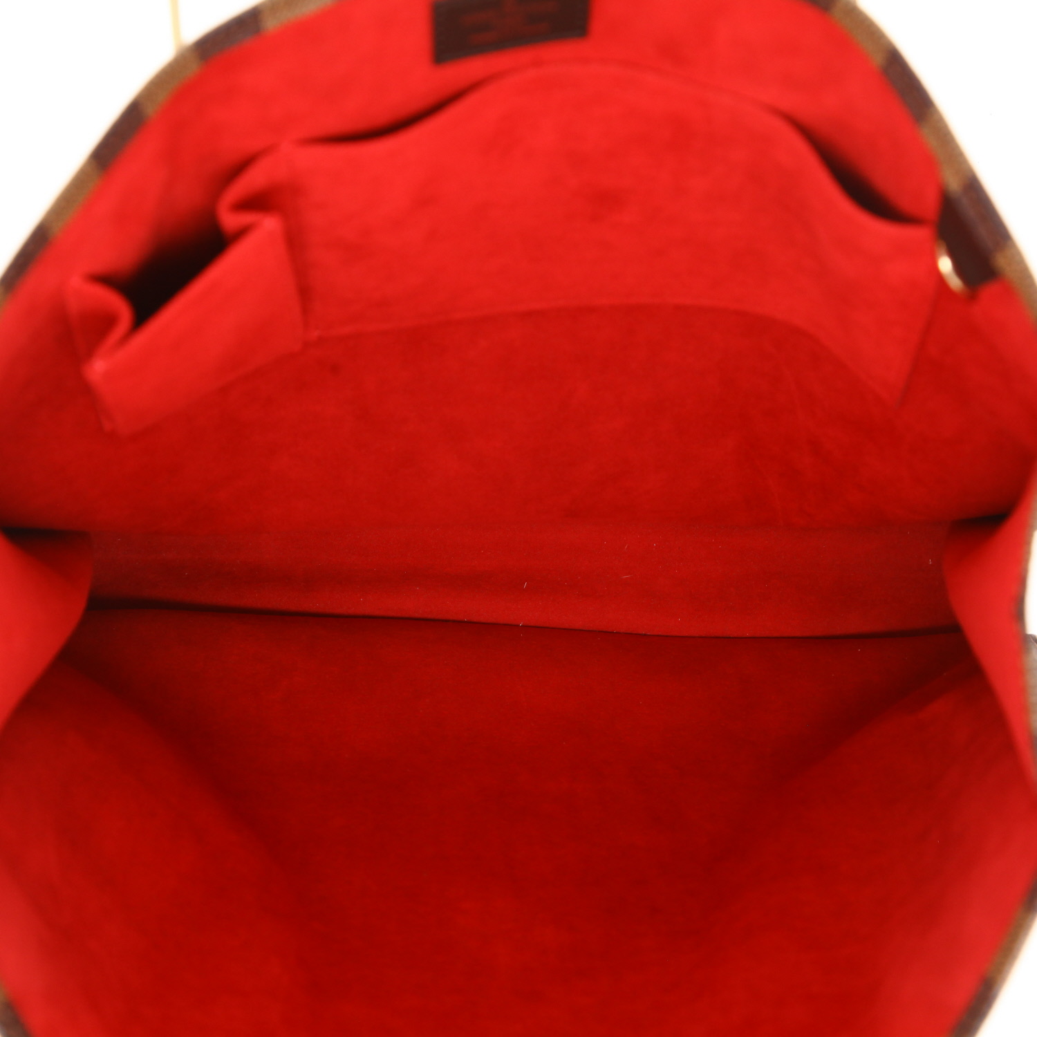 Bolso Cabás Louis Vuitton  Sac Plat en lona a cuadros ébano y cuero marrón - Detail D3