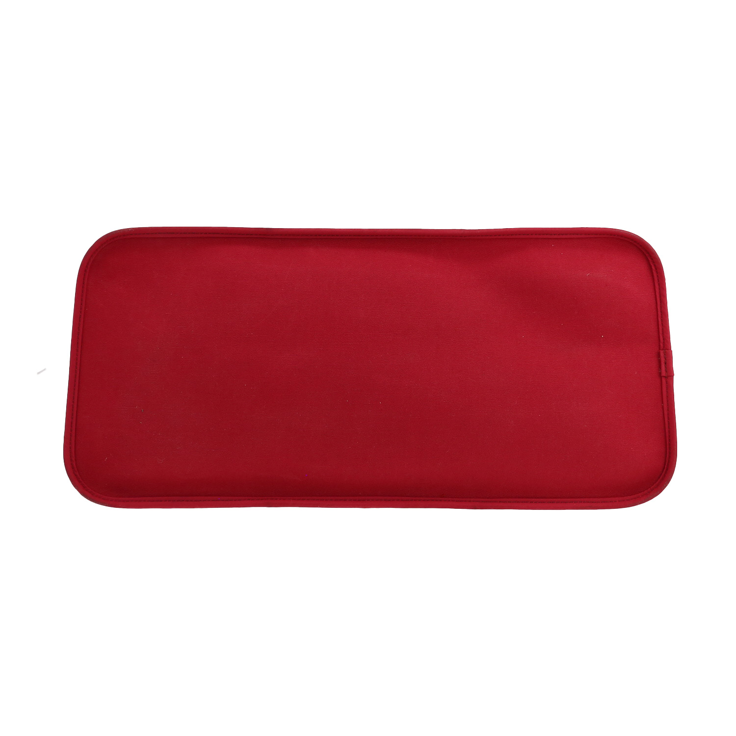 Sac cabas Hermès Cabag en toile rouge et vache Hunter marron - Detail D1