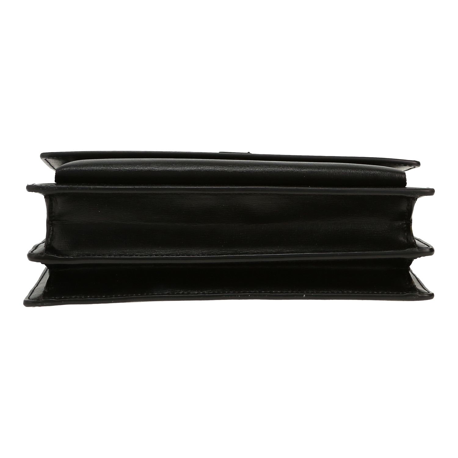 Bolso bandolera Saint Laurent  Sunset en cuero negro - Detail D1