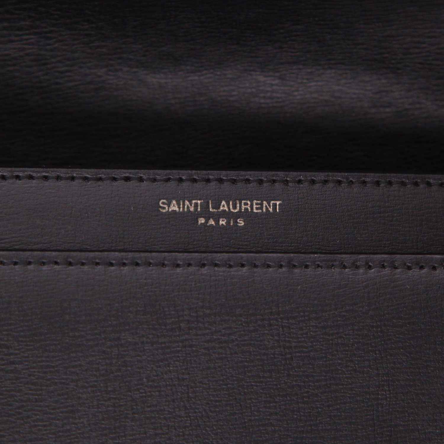 Saint Laurent  Sunset shoulder bag  in black leather - Detail D2