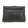 Saint Laurent  Loulou large model  shoulder bag  in black chevron quilted leather - Detail D4 thumbnail