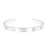 Bracelet ouvert Cartier Love ouvert en or blanc et diamant, taille 17 - 360 thumbnail