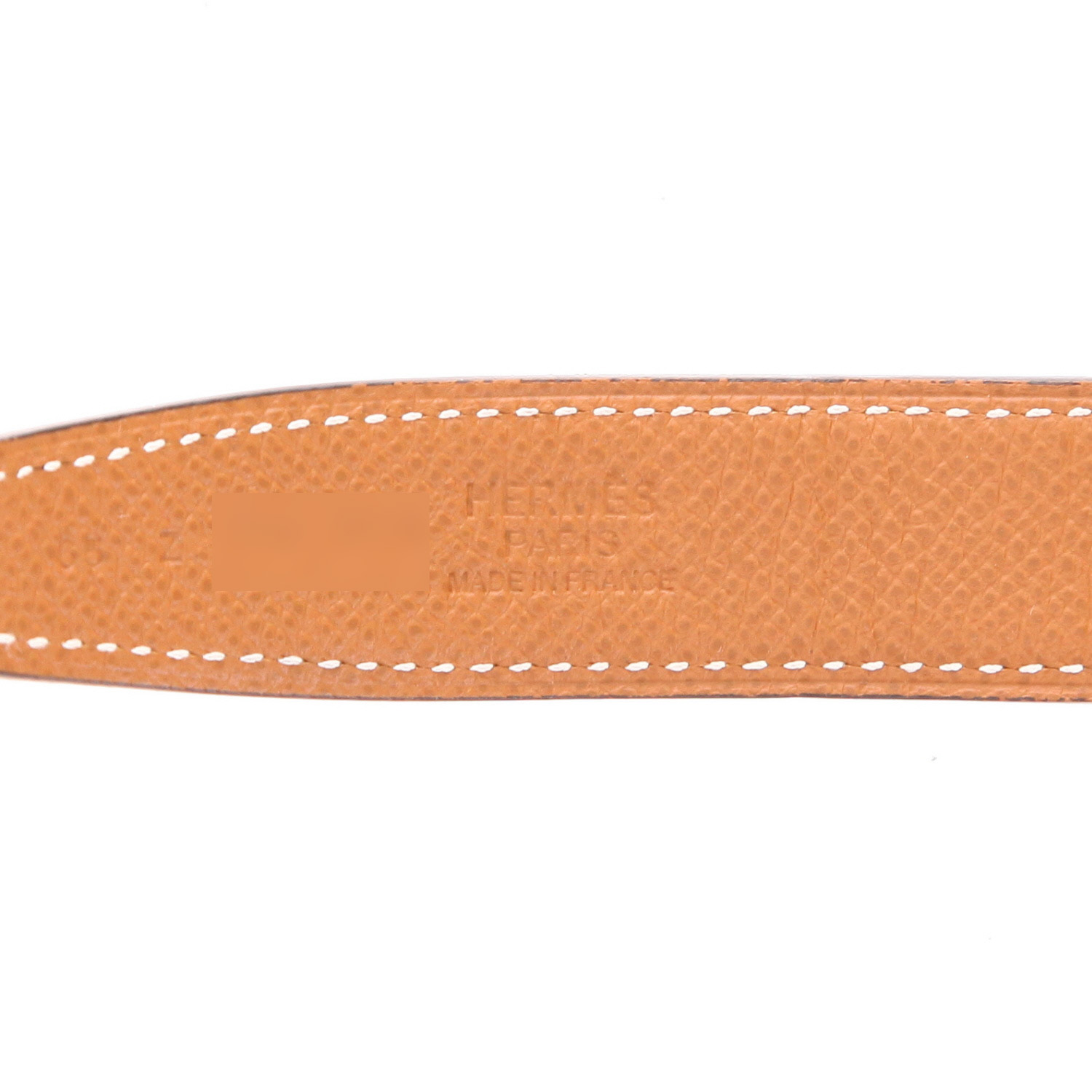 Ceinture Hermès  Ceinture en cuir Swift noir et cuir epsom gold - Detail D2