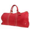 Borsa da viaggio Louis Vuitton  Keepall 50 in pelle martellata rossa - 00pp thumbnail