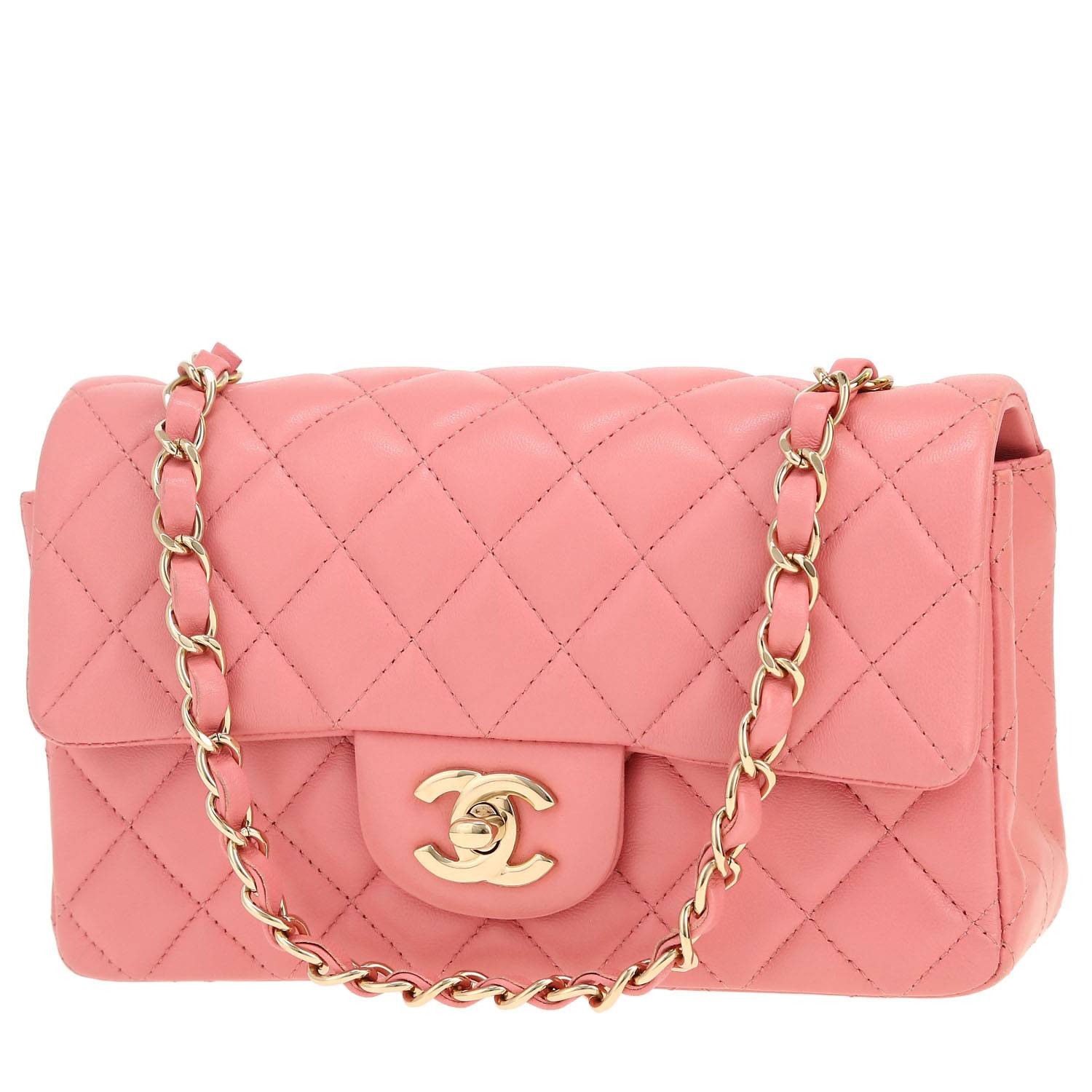 Borsa a tracolla Chanel  Mini Timeless in pelle trapuntata rosa