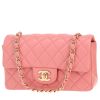 Chanel  Mini Timeless shoulder bag  in pink quilted leather - 00pp thumbnail