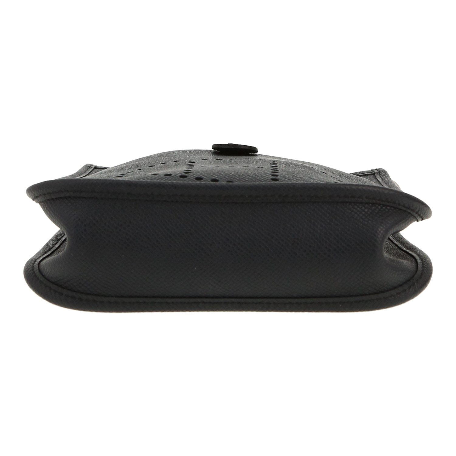 Bolso bandolera Hermès  Mini Evelyne en cuero epsom Bleu Caban - Detail D1