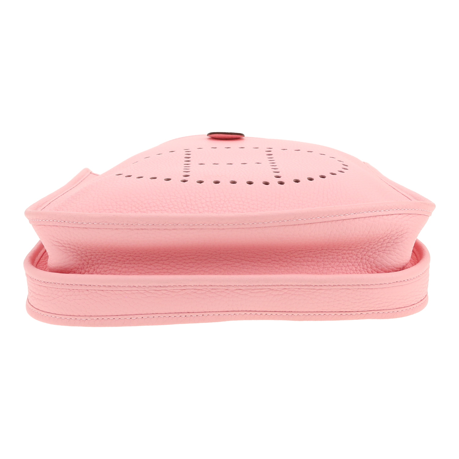 Sac bandoulière Hermès  Evelyne III en cuir togo Rose Sakura - Detail D1
