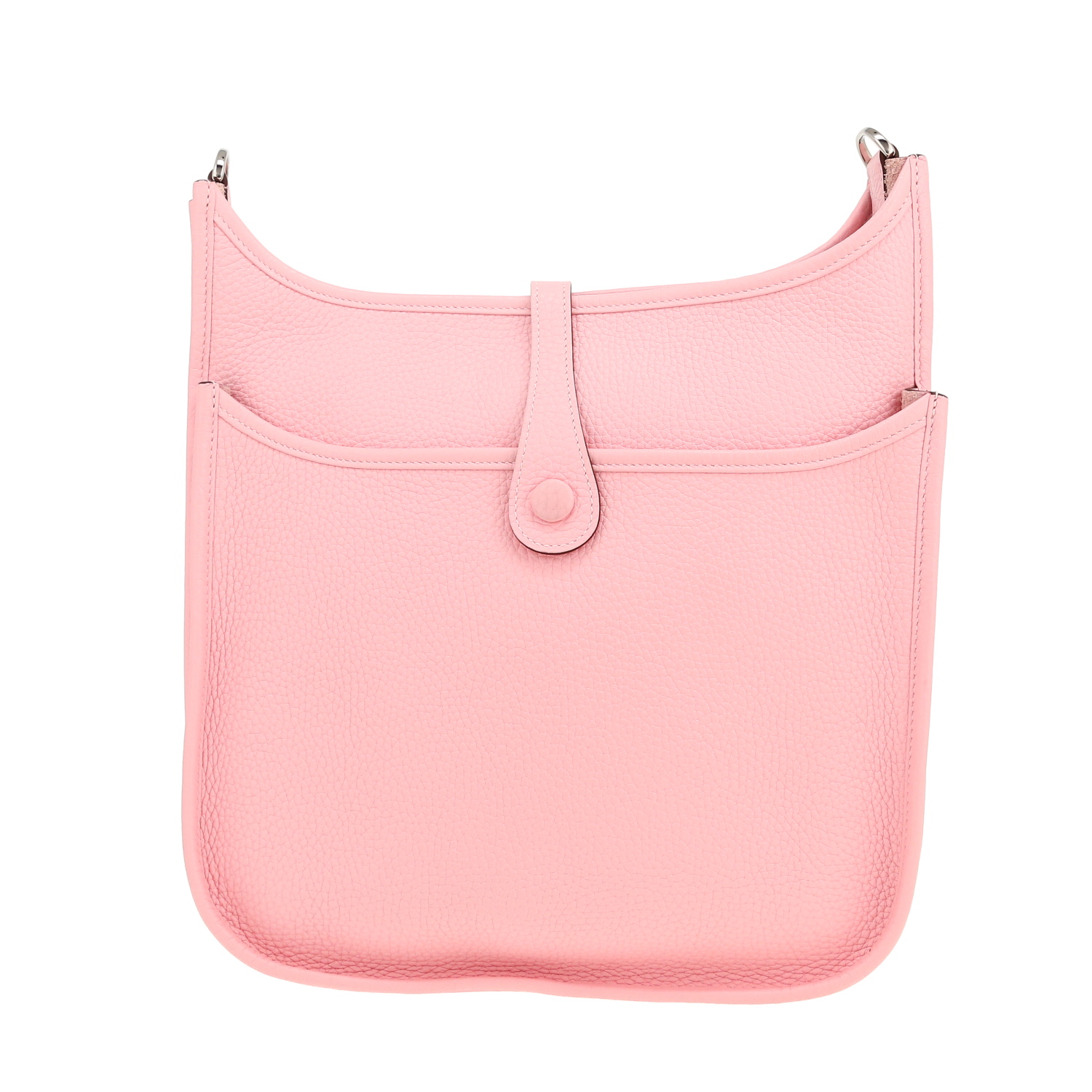 Borsa a tracolla Hermès Evelyne III in pelle togo Rose Sakura - Detail D4