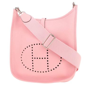 Sac bandoulière Hermès  Evelyne III en cuir togo Rose Sakura