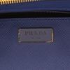 Borsa Prada  Galleria in pelle saffiano nera e blu - Detail D2 thumbnail