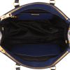 Prada  Galleria handbag  in black and blue leather saffiano - Detail D3 thumbnail