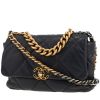 Chanel  19 large model  shoulder bag  in navy blue quilted leather - 00pp thumbnail