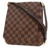 Borsa a tracolla Louis Vuitton  Salsa in tela a scacchi ebana e pelle marrone - 00pp thumbnail