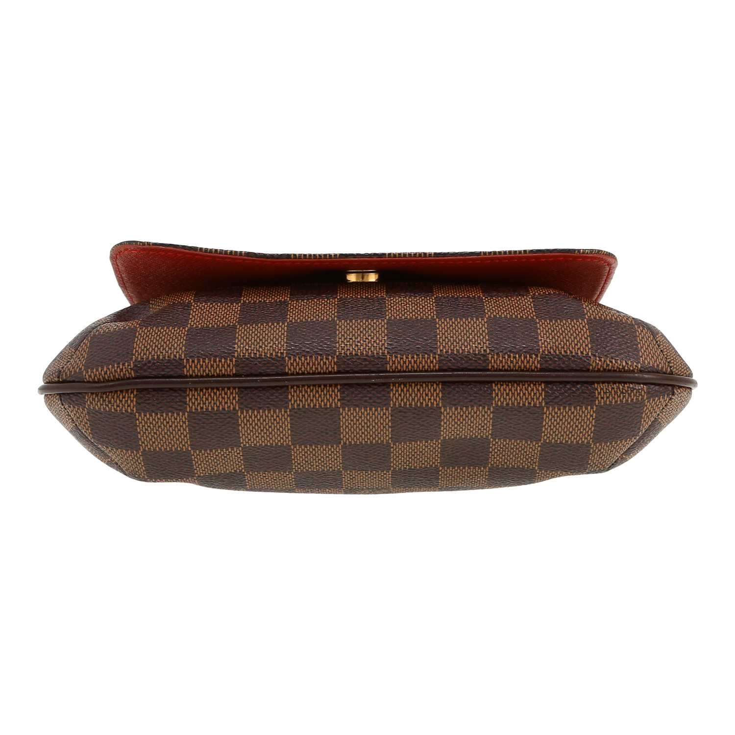 Louis Vuitton Salsa shoulder bag in ebene damier canvas and brown leather - Detail D1